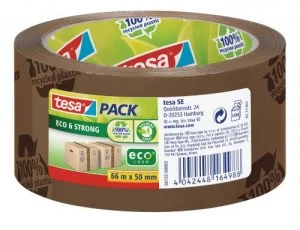 Image of tesa EcoLogo Printed PP Tape 50mmx66m Brown 58155 PK6
