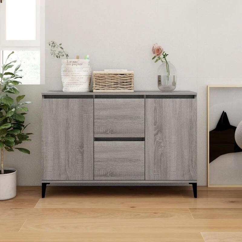 Image of VIDAXL Sideboard Grey Sonoma 102x35x70cm Engineered Wood vidaXL 8720286932285