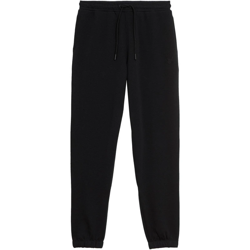 Image of Lyle and Scott Mens Closed Hem Fleece Joggers Closed Hem Fleece Jogging Bottoms XS Black 48225403310