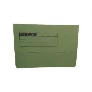 Image of ValueX Document Wallet Manilla Foolscap Half Flap 250gsm Green Pack 50