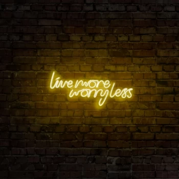 Image of Live More Worry Less - Yellow Yellow Wall Lamp