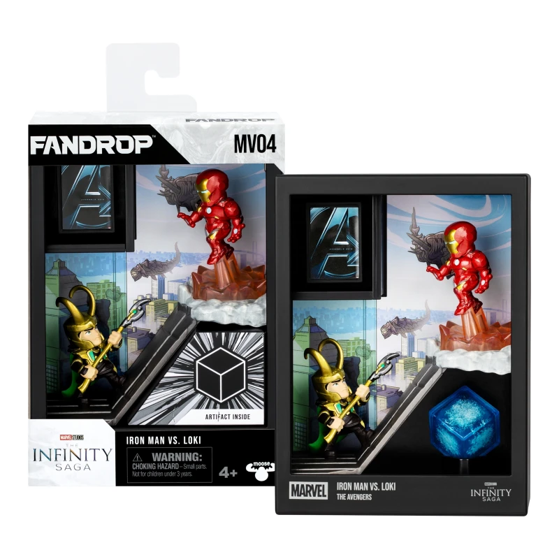 Image of Fandrop Marvel Wave 1 Figure 2 Pack Iron Man Vs Loki