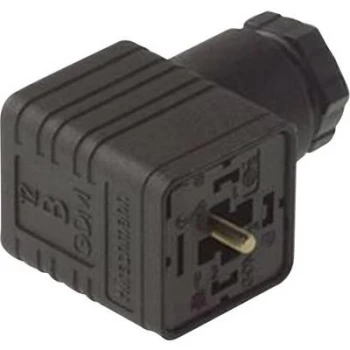 Image of Hirschmann 931 952-100-1 GDM 3011 Right-angle Connector Black Number of pins:3 + PE