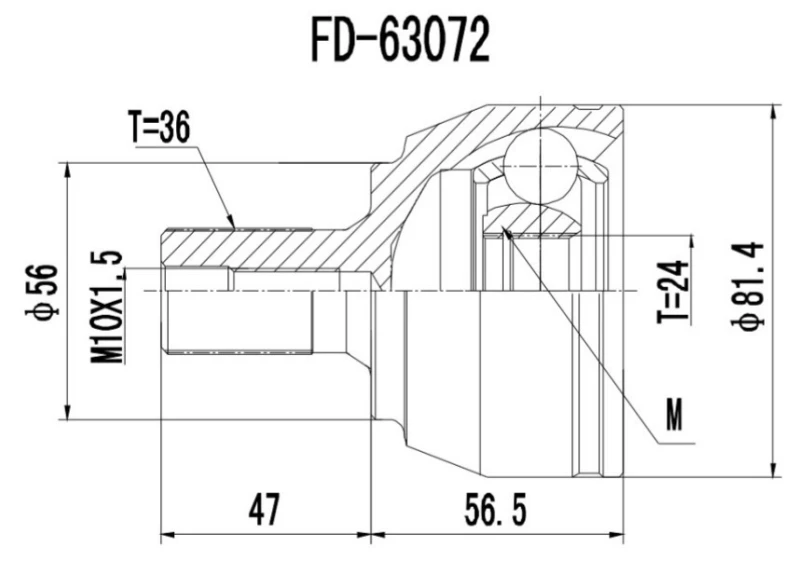 Image of PROCARO 77-FO-010 CV Joint Joint Kit,drive shaft (5)