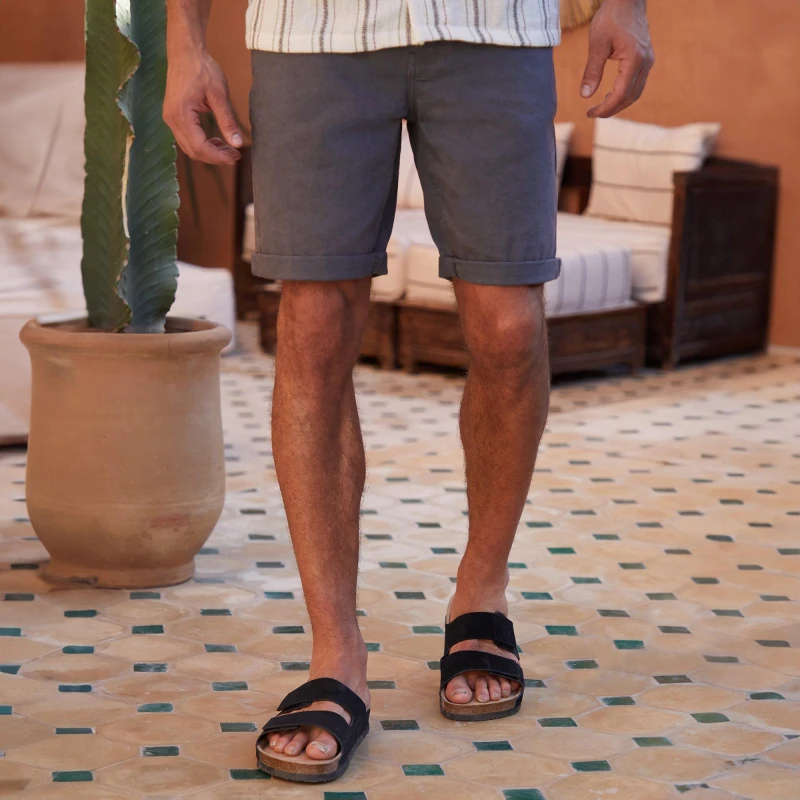 Image of Threadbare Overdyed Denim Shorts with Stretch - Grey Grey S