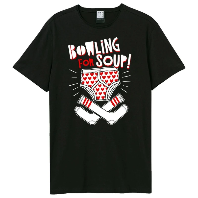 Image of Amplified Amplified Men Pants And Socks Bowling For Soup T-Shirt in Black Size: X-Small Black XS Male 5063806725855