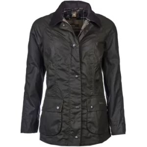 Image of Barbour Womens Classic Beadnell Wax Jacket Olive 16