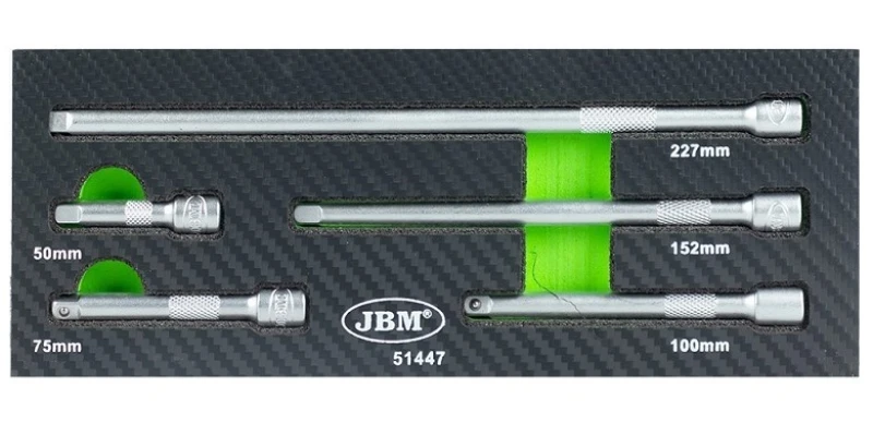 Image of JBM 51447 Extension Set, socket Number of tools: 5, Length: 50.75.100.152.227mm Extension Set,socket (6663)