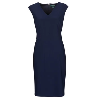 Image of Lauren Ralph Lauren JANNETTE womens Dress in Blue - Sizes US 2,US 4,US 0