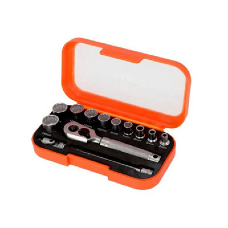 Image of Bahco 1/4In Drive Socket Set, 13 Piece - Sbs13Mc10.5