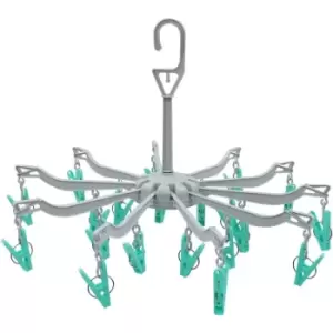 Image of JVL 10 Arm Folding Sock Dryer Complete with 20 Piece Pegs