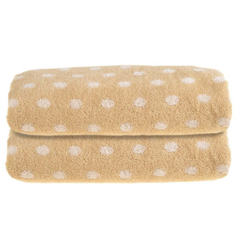 Image of Allure Bath Fashions Patterned Polka Dot Bath Towel Pack Of 2 - Stone
