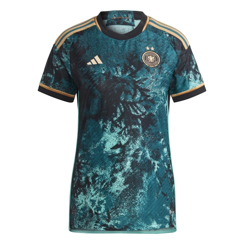 Image of adidas adidas Germany Authentic Away Shirt 2023 Legacy Teal female 6 (XXS)