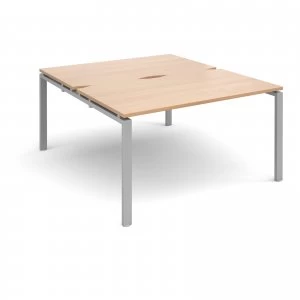 Image of Adapt II Starter Units Back to Back 1400mm x 1600mm - Silver Frame be