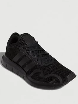 Image of adidas Originals Swift Run X Junior - Black Black, Size 5.5