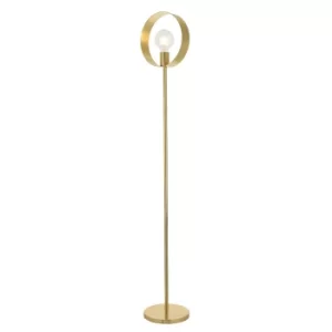 Image of Hoop Complete Floor Lamp Satin Brass Plate
