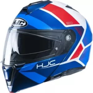 Image of HJC i90 Hollen Helmet, white-red-blue Size M white-red-blue, Size M