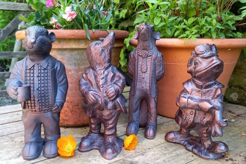 Image of Inspirational Gifting Wind in the Willows Set - Aluminium with an aged bronze finish Bronze Unisex