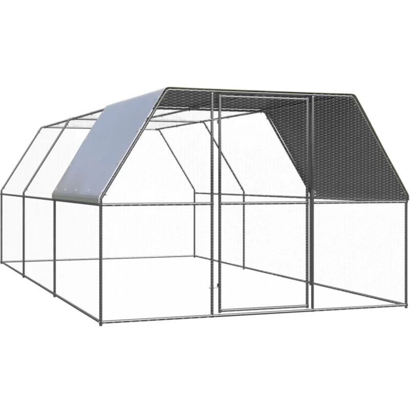 Image of VIDAXL Outdoor Chicken Cage 3x6x2 m Galvanised Steel vidaXL 8720286764732