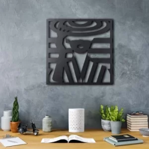 Image of Line Woman Black Decorative Metal Wall Accessory