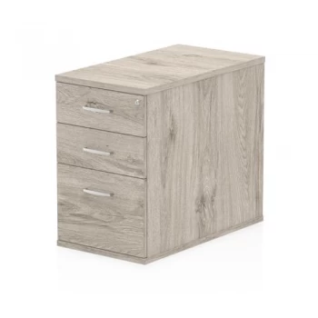Image of Trexus Desk High 3 Drawer 800D Pedestal 425x800x730mm Grey Oak Ref