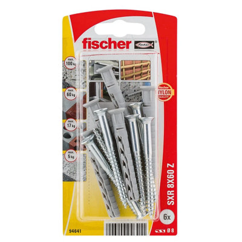 Image of Fischer Fischer 094641 SXR 8 x 60 Z K NV Plug (long) 60 mm 1 Set 094641