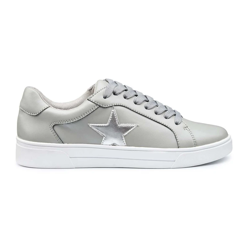 Image of Hotter Womens 'Star' Trainers in Light Grey Size: 5.5 Light Grey Female 5.5