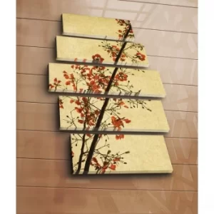 Image of 5PATK-107 Multicolor Decorative Canvas Painting (5 Pieces)