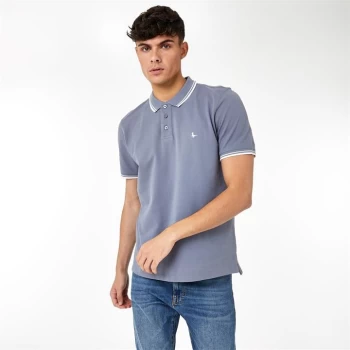 Image of Jack Wills Tipped Polo - Dusky Blue