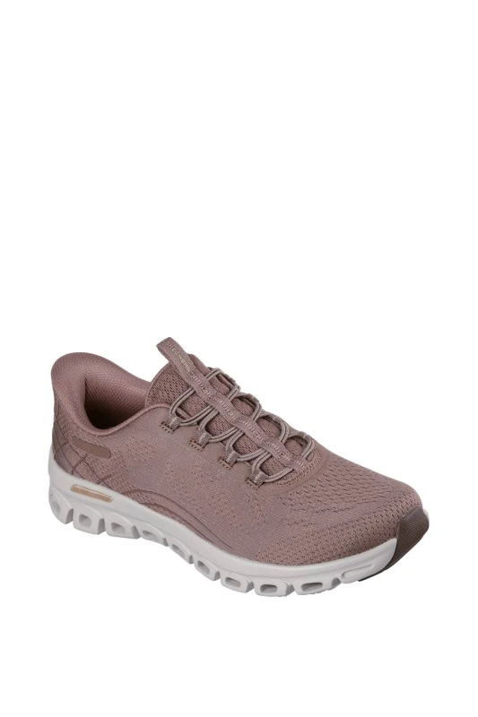 Image of Skechers Womens Glide-Step Elevate Amaze Trainers in Dark Mauve Size: 4 Dark Mauve Female 4