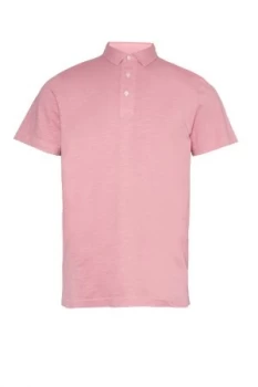 Image of Mens French Connection Multi Slub Polo Red