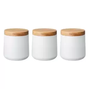 Image of Denby Set Of 3 White Storage Canisters