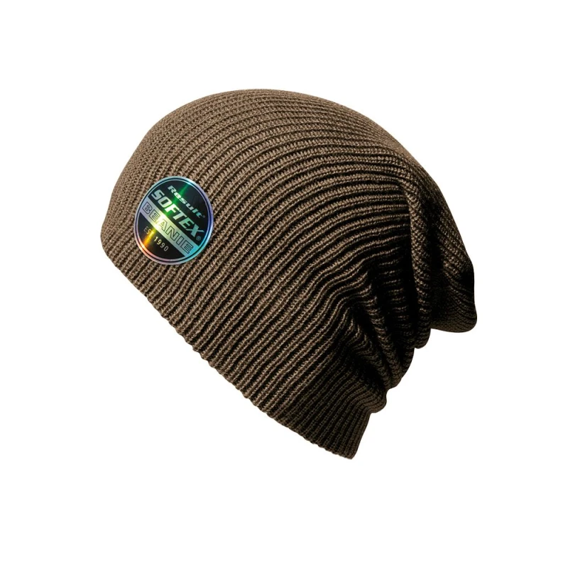 Image of Result Core Mens Soft Beanie in Chocolate Chocolate Male One Size