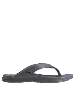 Image of TOTES Mens Solbounce Toe Post Sandal - Grey, Size 8, Men