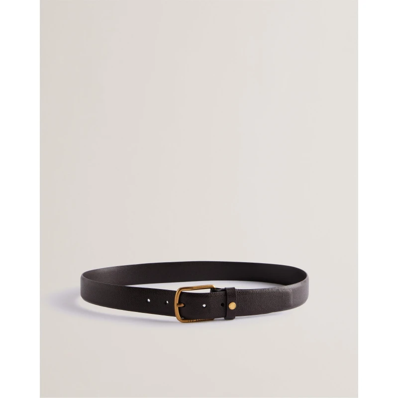 Image of Ted Baker Mens Caviar Leather Belt Brown male 26W