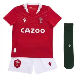 Image of Macron Wales Home Rugby Mini Kit 2021 2022 - Red