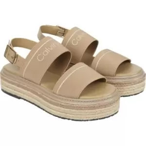 Image of Calvin Klein Flatform Wedge - He - Beige