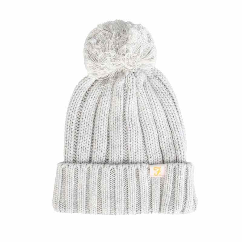 Image of Farah Rirola Knitted Hat - Grey Grey One Size
