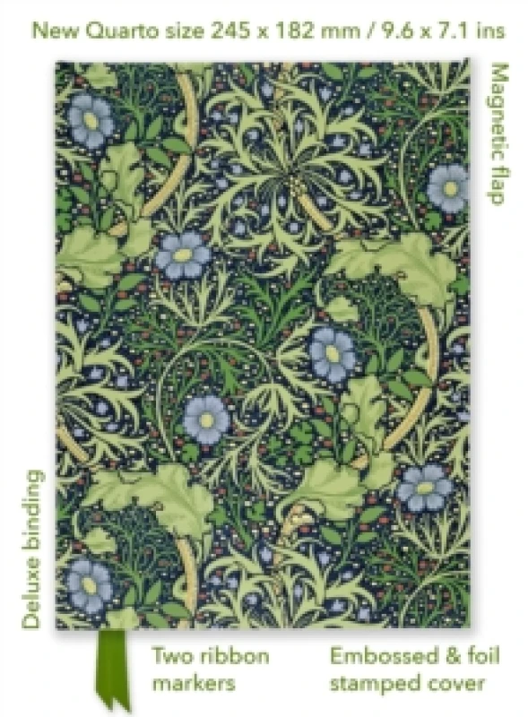 Image of William Morris: Seaweed (Foiled Quarto Journal) Notebook / blank book