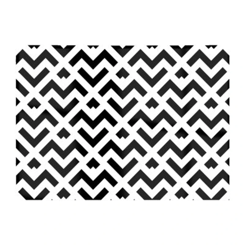 Image of Warren Reed Designer Black And White Abstract Pattern Glass Chopping Board