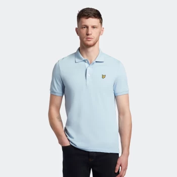Image of Mens Plain Polo Shirt - Light Blue - S