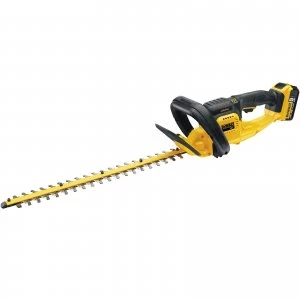 Image of DEWALT DCM563 18v XR Cordless Hedge Trimmer 550mm 1 x 5ah Li-ion Charger No Case