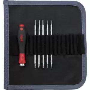 Image of Wiha - 6 Piece Screwdriver Bag with Interchangeable Blade Set SYSTEM 4