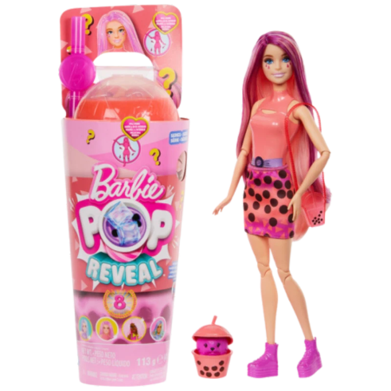 Image of Barbie Pop Reveal Bubble Tea Fashion Doll- Pink