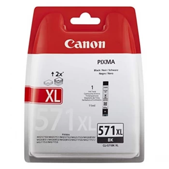 Image of Canon CLI-571XLBK High Yield Ink Cartridge - Black