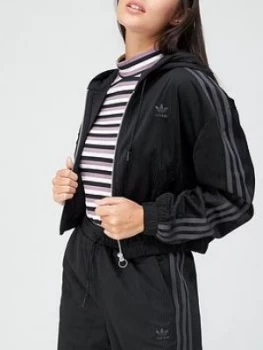 Image of adidas Originals Comfy Cords Track Top - Black, Size 8, Women