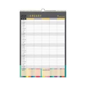 Image of Collins Edge Family Wall Calendar A3 Month To View 2024 EDFC135.24