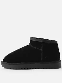 Image of Monsoon Mini Suede Boots, Black, Size 38, Women