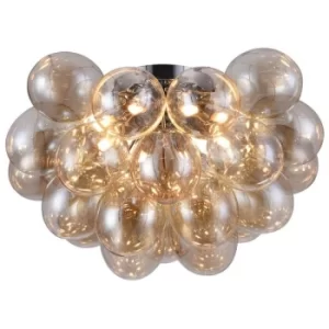 Image of Balbo Semi Flush Ceiling Ceiling Lamp Nickel, 8 Light, G9