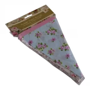 Image of Vintage Style Floral Fabric Bunting 3 metres